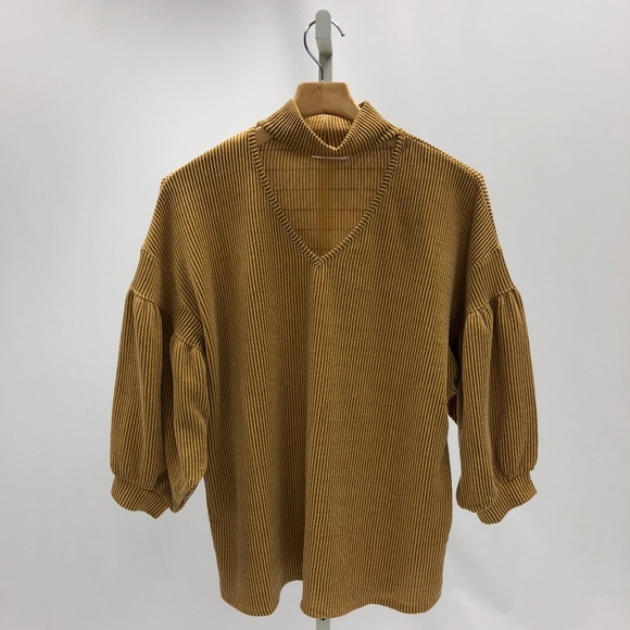 CYBER SALE! LAST S// NAYA Mustard Choker Top - Picture 7 of 8